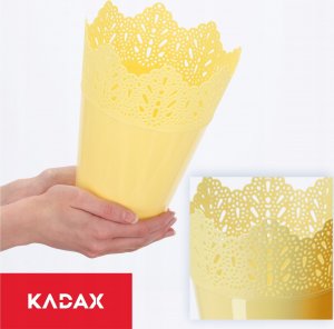 Kadax Doniczka Osłonka Na Kwiaty Rośliny Żółta 16,5cm 7