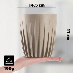 Kadax Doniczka Donica Wkład Osłonka Na Kwiaty Brąz 14cm 2