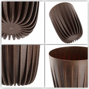 Kadax Doniczka Eko* Osłonka + Wkładka Brązowa 19x22,5cm 5