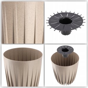 Kadax Doniczka Donica Wkład Osłonka Na Kwiaty Brąz 19cm 3