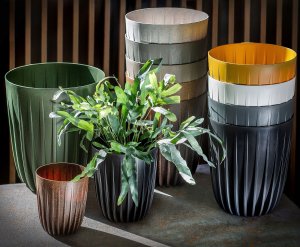 Kadax Doniczka Osłonka Eko + Wkładka Brązowa 25x30cm 9