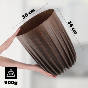 Kadax Doniczka Eko Osłonka + Wkładka Brązowa 30x36cm 2