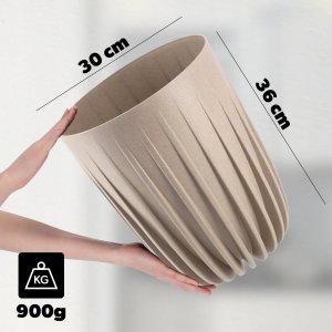 Kadax Doniczka Donica Wkład Osłonka Na Kwiaty Brąz 30cm 3