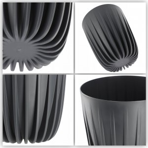 Kadax Doniczka Osłonka Eko* + Wkładka Antracyt 19x22,5cm 8