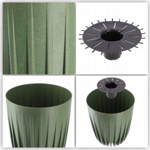 Kadax Eko Doniczka Osłonka + Wkładka Zielona 19x22,5cm 4