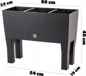 Kadax KADAX Doniczka Donica Na Nóżkach 60cm Wkład Brąz 3