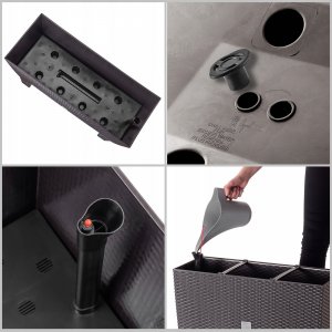 Kadax KADAX Doniczka Donica Na Nóżkach 60cm Wkład Brąz 7