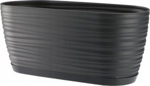 Kadax Doniczka Osłonka Na Kwiaty Podstawka Antracyt 27cm 8