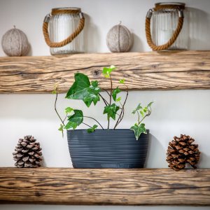 Kadax Doniczka Osłonka Na Kwiaty Podstawka Antracyt 27cm 10