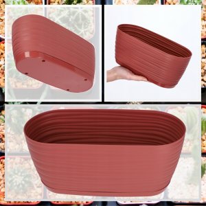 Kadax Doniczka Osłonka Na Kwiaty Podstawka Bordowa 27cm 6