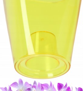 Kadax Doniczka Osłonka Na Storczyk Kwiaty Żółta 12cm 3