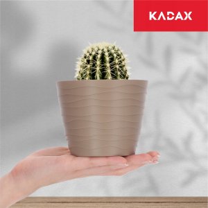 Kadax Doniczka Osłonka Na Kwiaty Okrągła Beżowa 11 cm 6