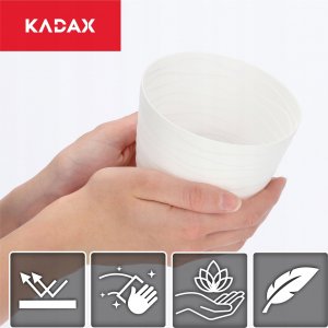 Kadax Doniczka Osłonka Na Kwiaty Owalna Biała 11 cm 4