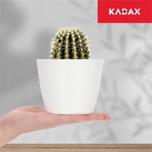 Kadax Doniczka Osłonka Na Kwiaty Owalna Biała 11 cm 6