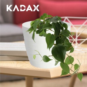 Kadax Doniczka Osłonka Na Kwiaty Owalna Biała 11 cm 7
