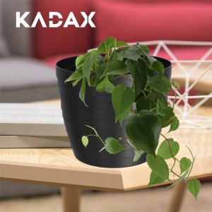 Kadax Doniczka Osłonka Na Kwiaty Owalna Czarna 11 cm 8