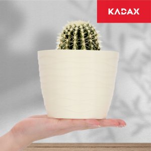 Kadax Doniczka Osłonka Na Kwiaty Okrągła Kremowa 11 cm 6