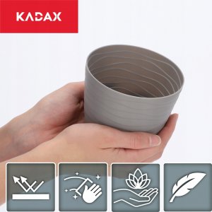 Kadax Doniczka Osłonka Na Kwiaty Owalna Popielata 11 cm 2
