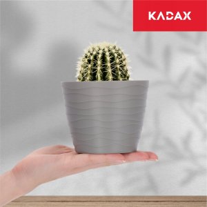 Kadax Doniczka Osłonka Na Kwiaty Owalna Popielata 11 cm 4