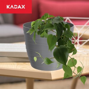Kadax Doniczka Osłonka Na Kwiaty Owalna Popielata 11 cm 5