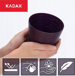 Kadax Doniczka Osłonka Na Kwiaty Okrągła Śliwkowa 11 cm 3