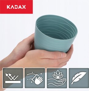 Kadax Doniczka Osłonka Na Kwiaty Okrągła Zielona 11 cm 3