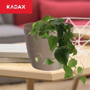 Kadax Doniczka Osłonka Na Kwiaty Okrągła Beżowa 15 cm 5