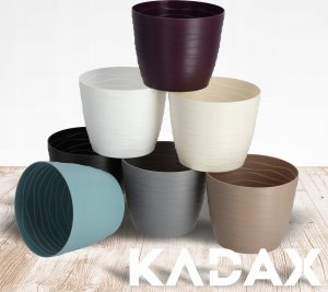 Kadax Doniczka Osłonka Na Kwiaty Okrągła Beżowa 15 cm 6