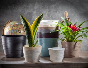 Kadax Doniczka Osłonka Na Kwiaty Okrągła Beżowa 15 cm 8