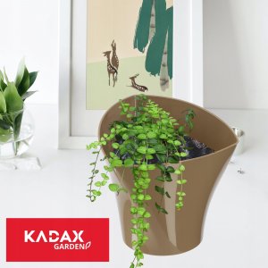 Kadax Doniczka Osłonka Na Kwiaty Połysk Beżowa 13cm 2