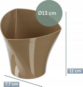 Kadax Doniczka Osłonka Na Kwiaty Połysk Beżowa 13cm 6