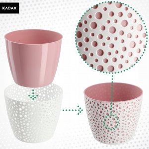 Kadax Doniczka Osłonka Okrągła Na Kwiaty Różowa 17cm 5