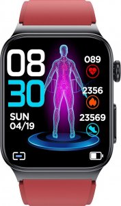 Smartwatch Watchmark Cardio One Czerwony 2