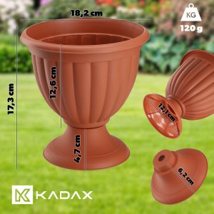 Kadax KADAX Doniczka Donica Gazon Kwietnik 19cm Terakota 3