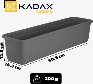 Kadax KADAX Doniczka Skrzynka Balkonowa 60cm Antracyt 3