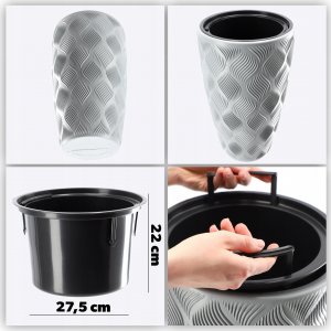 Kadax Donica Wysoka Doniczka Z Wkładem Ogrodowa 58,5cm 3