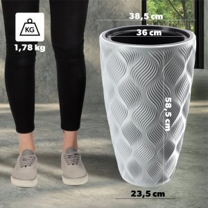 Kadax Donica Wysoka Doniczka Z Wkładem Ogrodowa 58,5cm 4