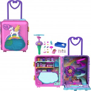 Mattel[PRODUKT WYCOFANY] Lalki Barbie [Mattel] Polly Pocket Wakacyjny kurort Zestaw Walizka (HKV43) 6