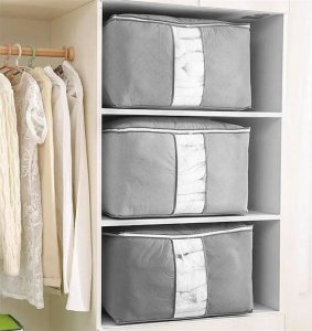 Aptel POKROWEC na POŚCIEL Przechowywanie Ubrań Pościeli szary AG900 5