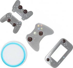 Aptel NAKŁADKI na GAŁKI ANALOGOWE do Padów XBOX PS 2szt biało-niebieskie KX11F 2