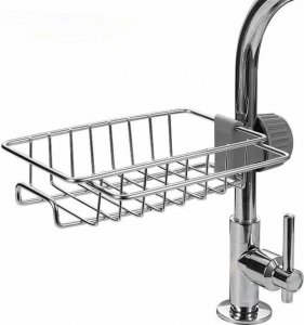 Aptel Kuchenny ORGANIZER zawieszany na kran 10x5cm srebrny AG901 2