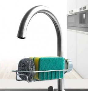 Aptel Kuchenny ORGANIZER zawieszany na kran 10x5cm srebrny AG901 4