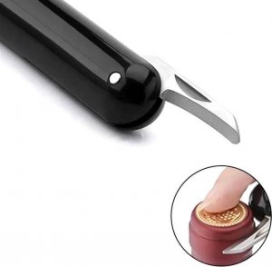 Aptel Pneumatyczny KORKOCIĄG do BUTELEK z nożykiem do Folii czarny AG911 2