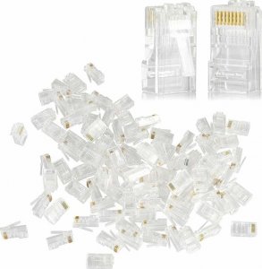 Aptel Zestaw KOŃCÓWEK RJ45 8P8C do PatchCordów 100sztuk RJ1A 1