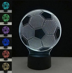 Aptel Nocna LAMPKA LED w kształcie Piłki Nożnej 0,5W ZD98 8