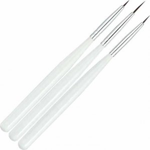 Aptel 3 PĘDZELKI Kosmetyczne do Żelu Zdobienie Paznokci 3 sztuki AG533E 2