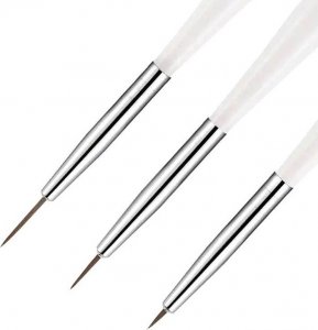 Aptel 3 PĘDZELKI Kosmetyczne do Żelu Zdobienie Paznokci 3 sztuki AG533E 4