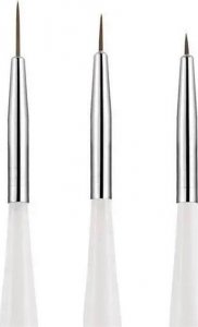 Aptel 3 PĘDZELKI Kosmetyczne do Żelu Zdobienie Paznokci 3 sztuki AG533E 5