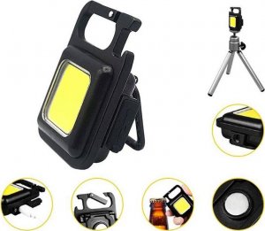 Latarka Aptel Kompaktowa LATARKA ze Stojakiem COB LED 6W czarna ZD100 4