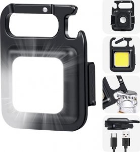 Latarka Aptel Kompaktowa LATARKA ze Stojakiem COB LED 6W czarna ZD100 5